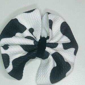 Cow Print Hair Bow